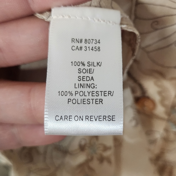 100% Silk Floral Dress - Picture 8 of 9